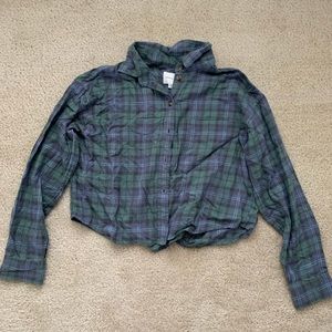 American Eagle Cropped Flannel